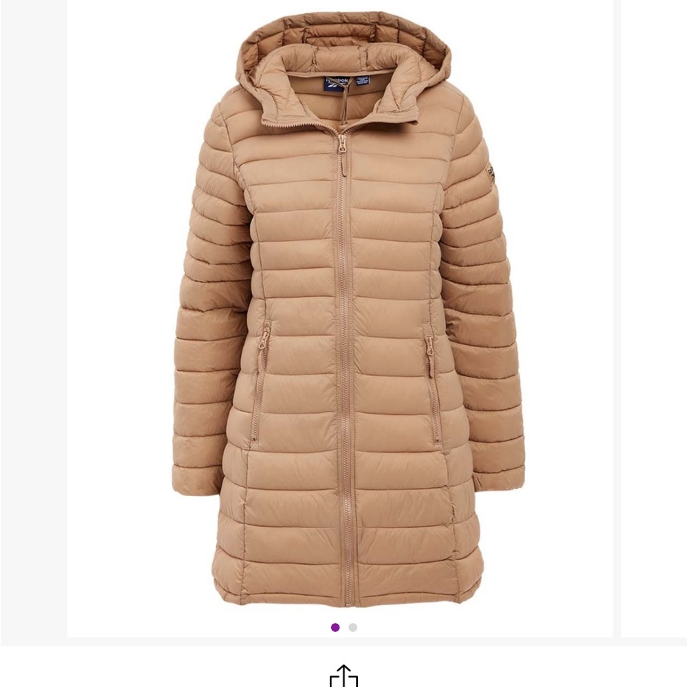 Reebok womens Toffee Longline Packable Puffer jacket - Picture 1 of 3